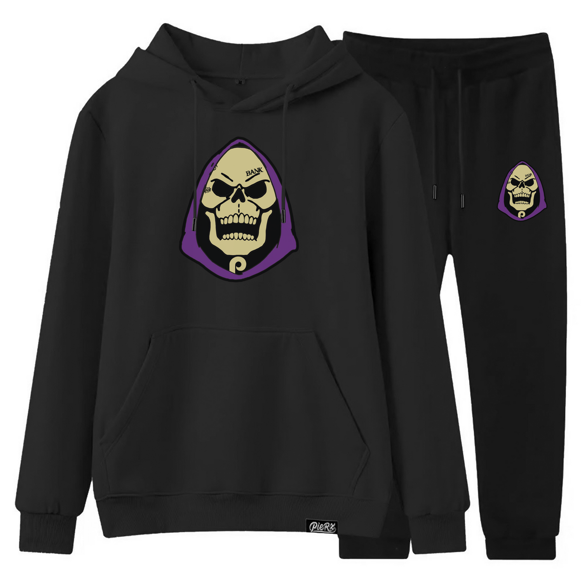 Skeletrx Sweat Suit - Black/Purple