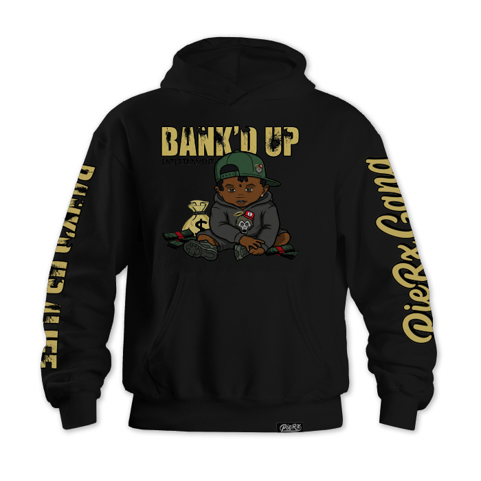 Pie-Rx x Bank'd Up Collab Hoodie - Black