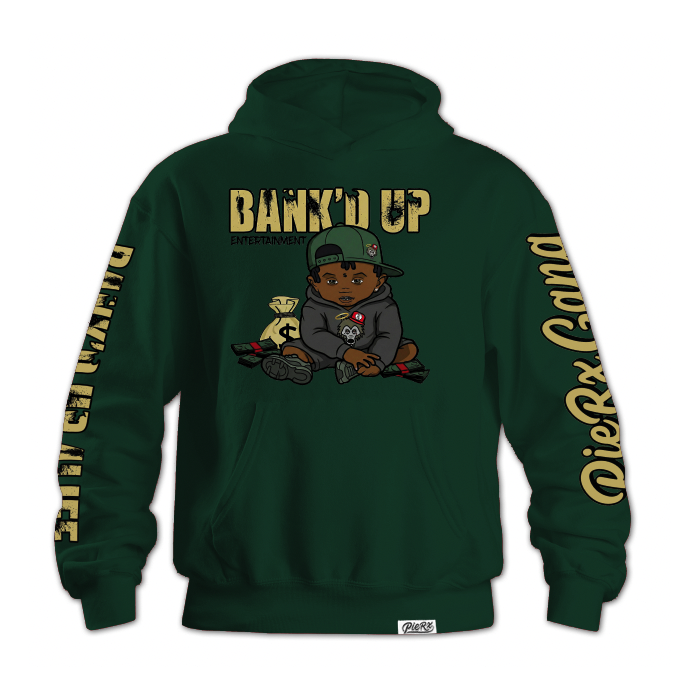 Pie-Rx x Bank'd Up Collab Hoodie - Green