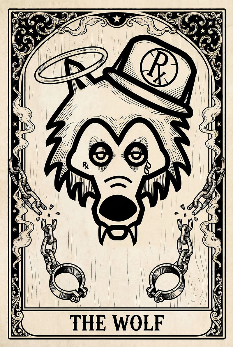 Rx Wolf Tarot Card Poster 24" x 36"