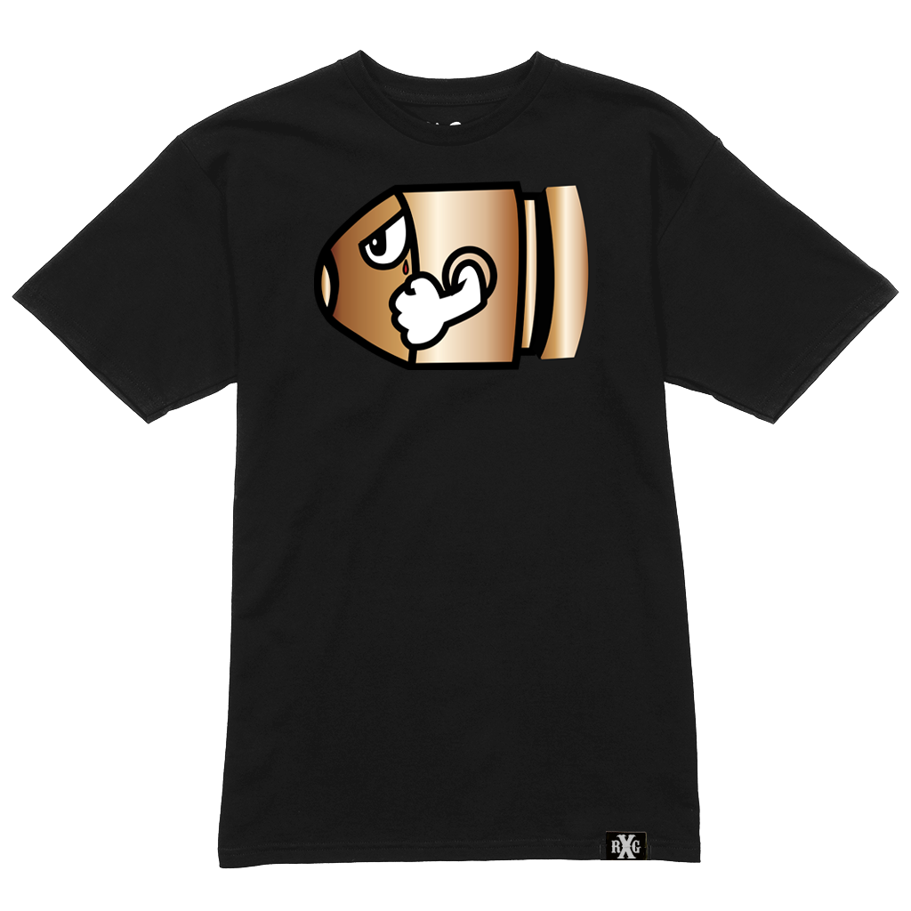 RxG Bullet Tee - Black w Glow In The Dark Eye