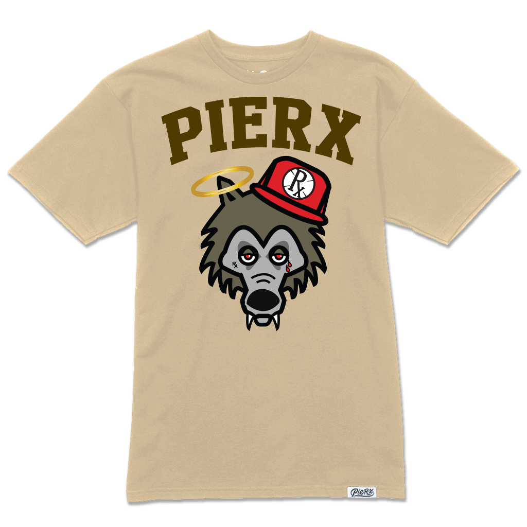 Rx Wolf x PieRx Block Tee - Sand/Brown