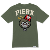 Rx Wolf x PieRx Block Tee - Olive/Cream