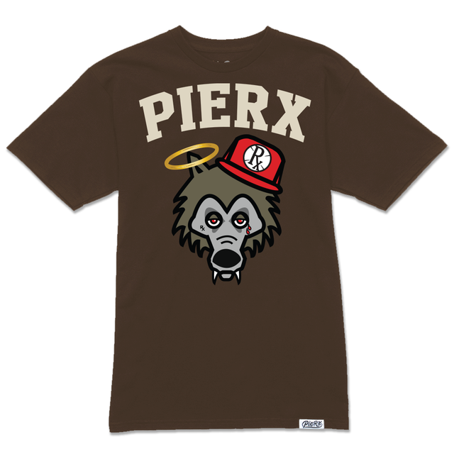 Rx Wolf x PieRx Block Tee - Brown/Cream