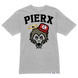 Rx Wolf x PieRx Block Tee - Heather Gray/Black