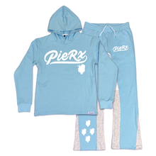 Load image into Gallery viewer, Rx Flare Sweat Suit - Light Aquamarine/White