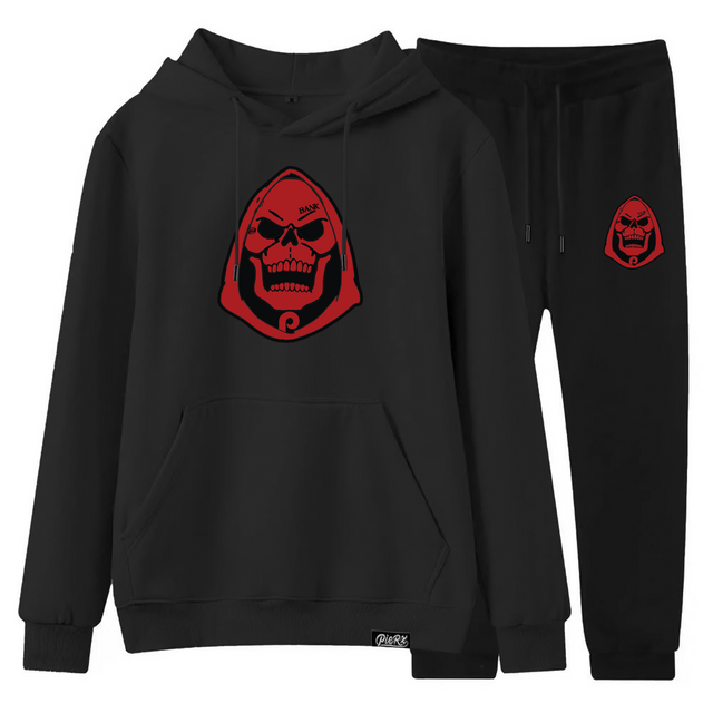 Skeletrx Sweat Suit - Black/Red