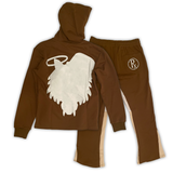 Rx Flare Sweat Suit Upside Down - Brown/White/Cream