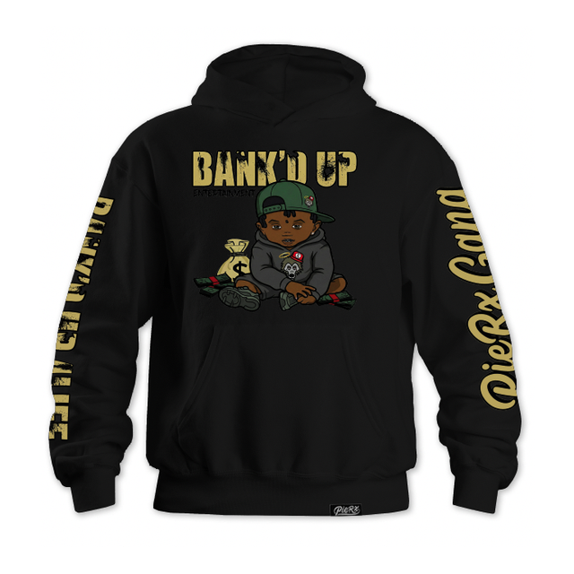 Pie-Rx x Bank'd Up Collab Hoodie - Black