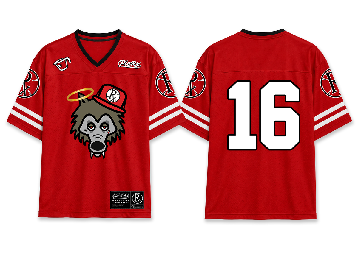 Wolf 16 Jersey - Red/Black/White