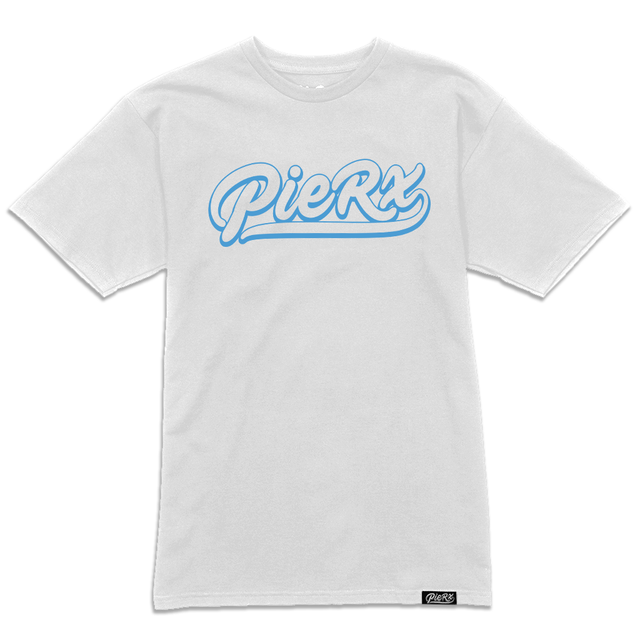 Whip Game Tee - White/Powder Blue