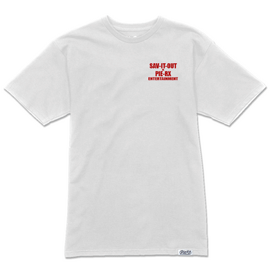 Sav It Out / Pie-Rx Entertainment Tee - White/Red