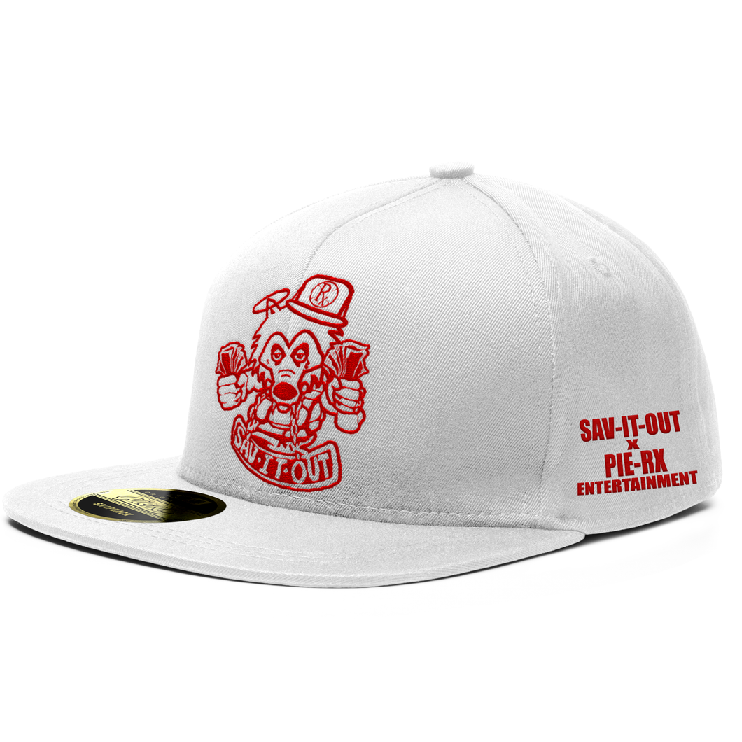 Snapback Hat - Sav It Out / Pie-Rx Entertainment - White/Red