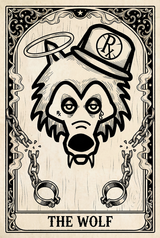 Rx Wolf Tarot Card Poster 24" x 36"
