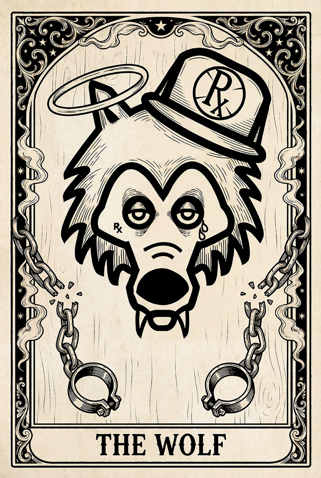 Rx Wolf Tarot Card Poster 24" x 36"