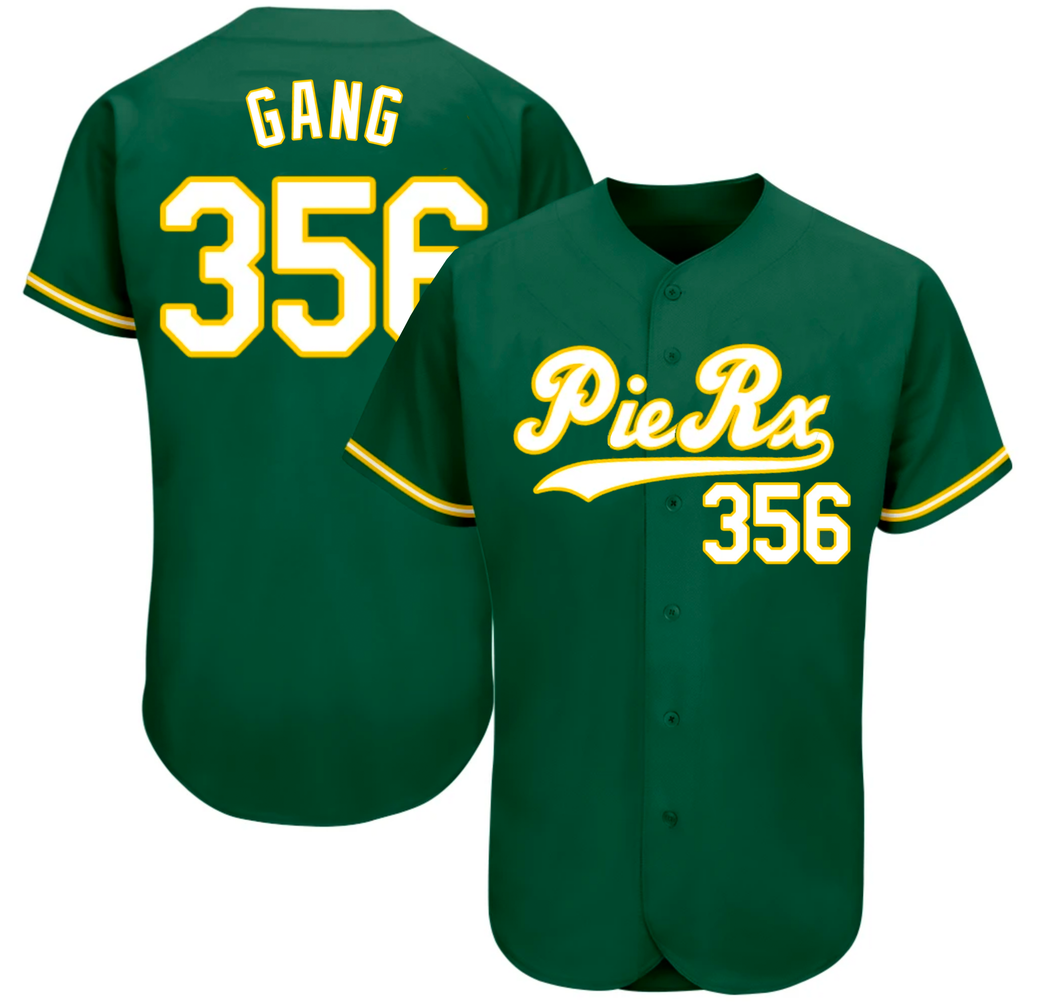 Green/Yellow 356 Baseball Jersey - Gang