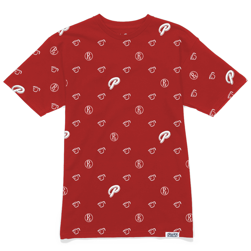 Rx Pattern Tee - Red