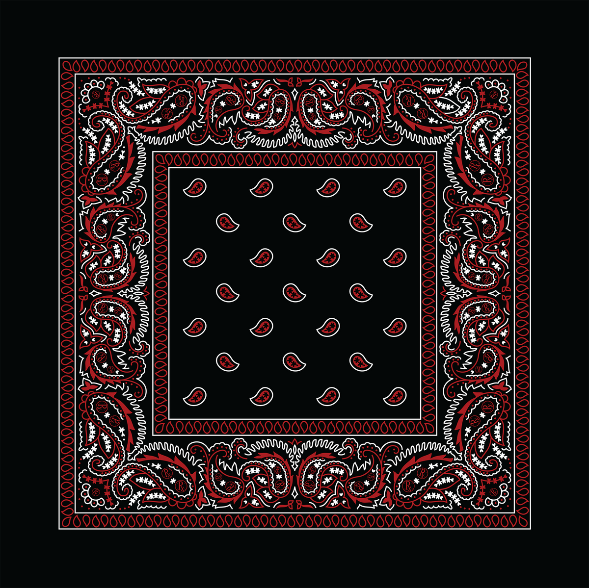 Rx Paisley Bandana - Black
