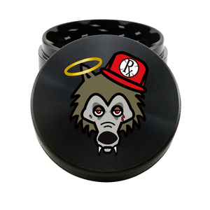 2.5" Rx Wolf 4-Piece Herb Grinder - Black