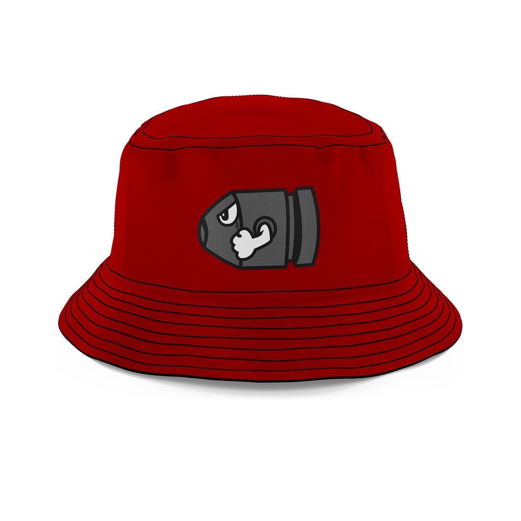 Bucket Hat - Hollow Hal - Red/Black