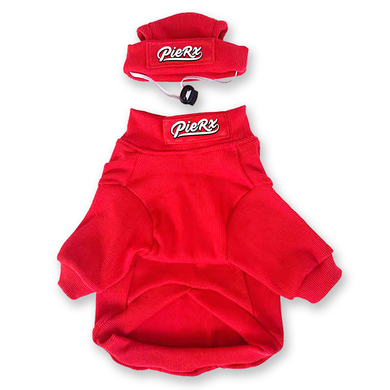 PupRx Whip Sweater and Beanie for Dogs (Red or Black)