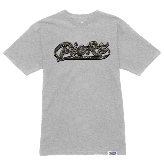 Whip Game Camo Tee - Heather Gray
