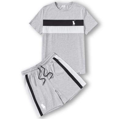 Narco Polo Shorts and Tee - Gray