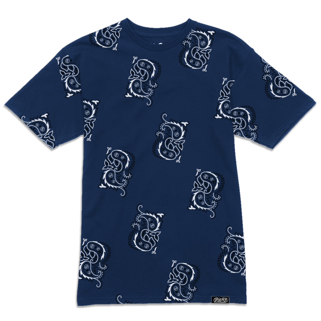 Rx Paisley Tee - Navy