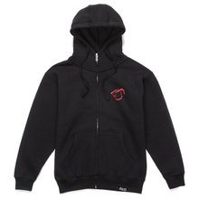 Load image into Gallery viewer, Rubber Print Paisley Zip Hoodie