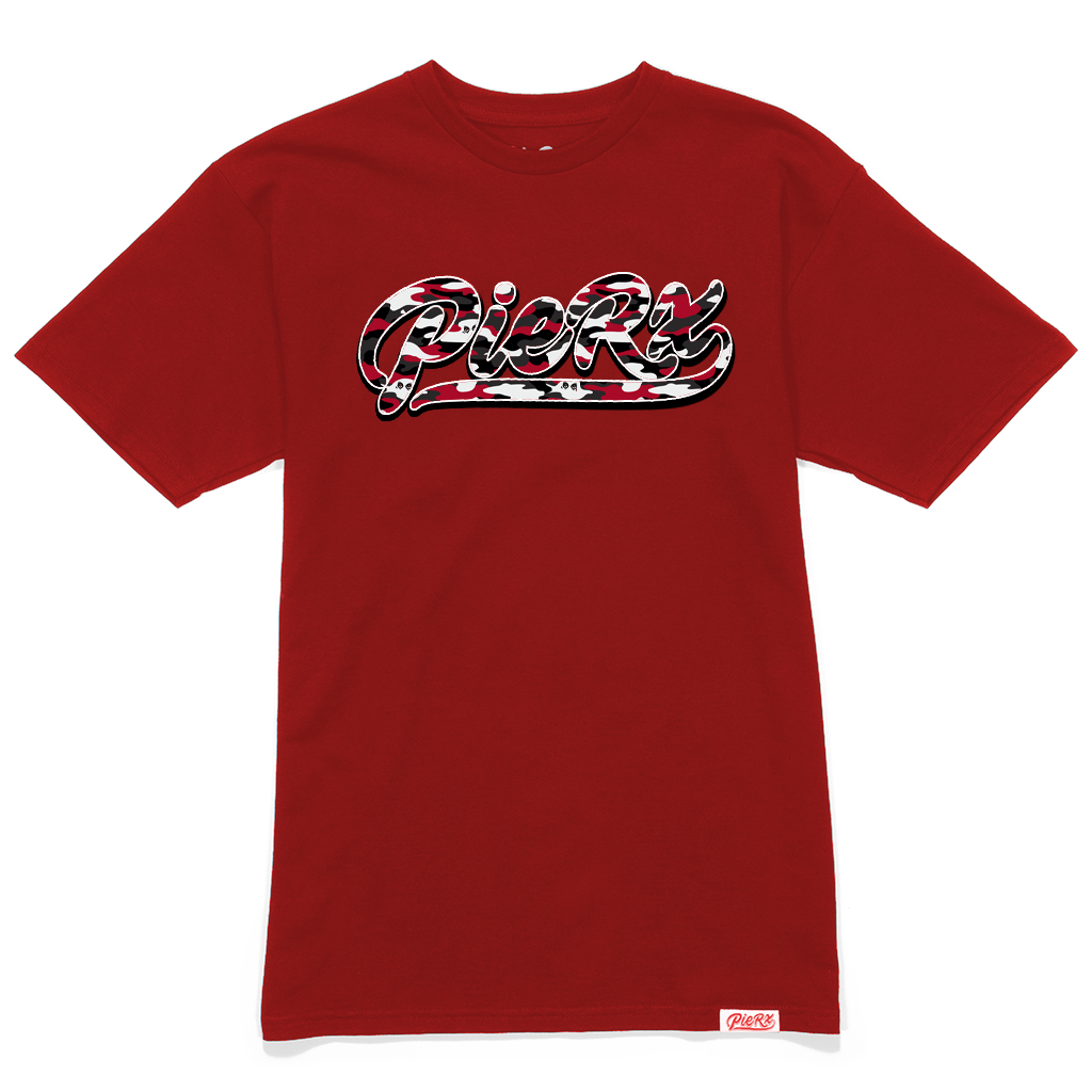 Whip Game Red Camo Slim Fit Tee - Red