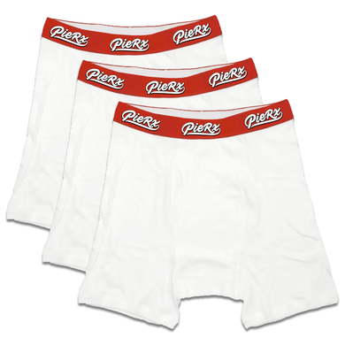 Whip Game Boxer Briefs - White/Red (3-Pack)