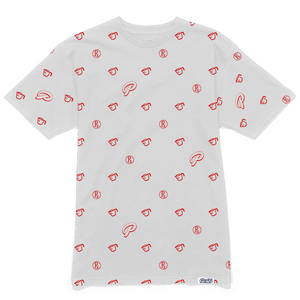 Rx Pattern Tee - White/Red
