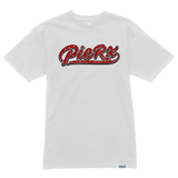 Whip Game Red Paisley Tee - White