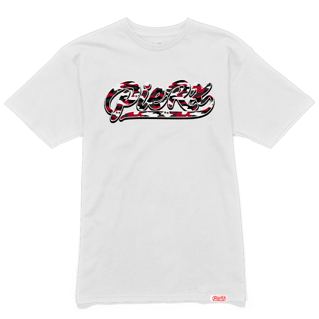 Whip Game Red Camo Slim Fit Tee - White