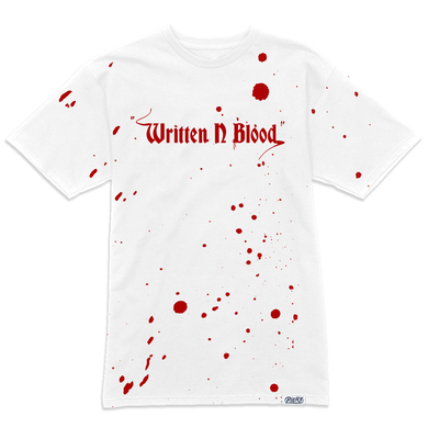 Written N Blood Tee - White