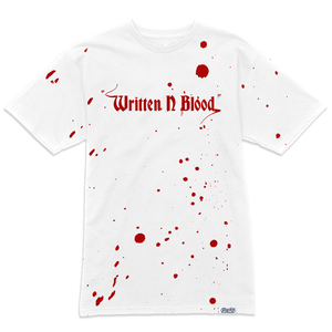 Written N Blood Tee - White